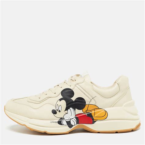 gucci rhyton leather top replica|gucci rhyton sneakers mickey mouse.